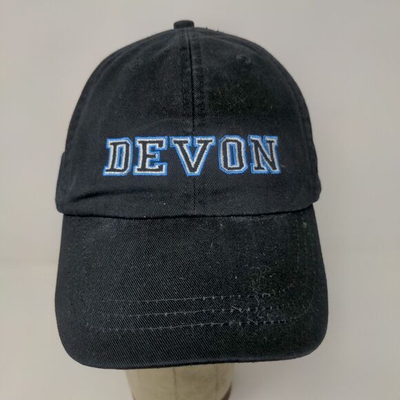 ADAMS Upscale Fashion Headwear Devon Black Strapback Hat Cap Embroidered - Picture 3 of 11